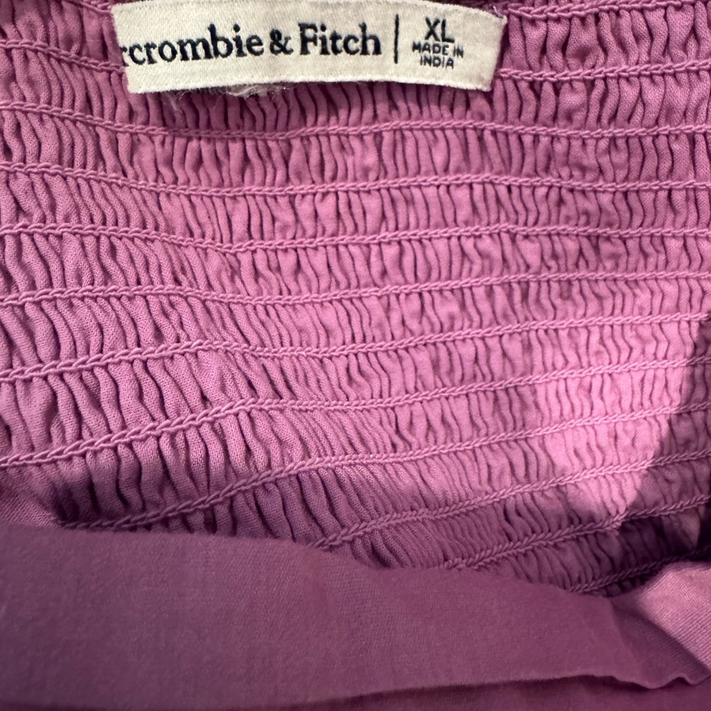 Abercrombie & Fitch Lilac Puff Sleeve Midi Dress - Picture 4 of 5